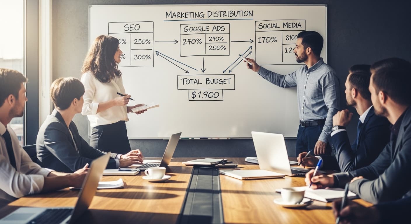 KOBİ dijital pazarlama kanal dağılımı ve bütçe planlama tablosu